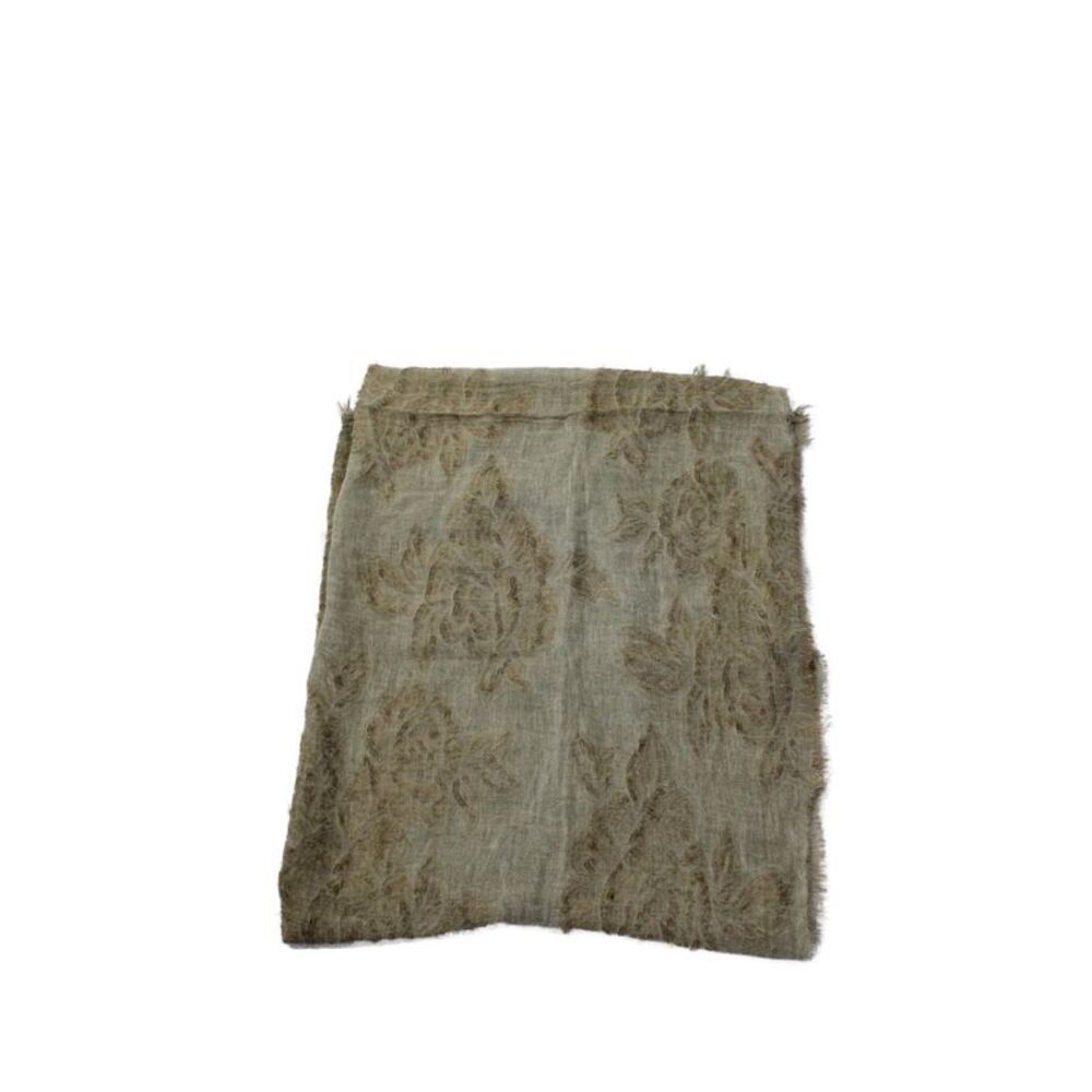 Paisley Road Womens Texture Frayed Long Shawl Scarf Sand OS